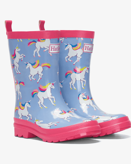 HATLEY Shiny Kids Rain Boots | Unicorn Sky Dance size 6-1875027420101349376