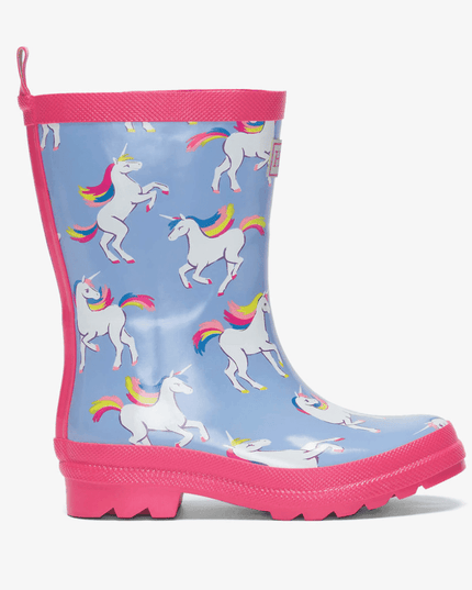 HATLEY Shiny Kids Rain Boots | Unicorn Sky Dance size 1-1875027392771264512