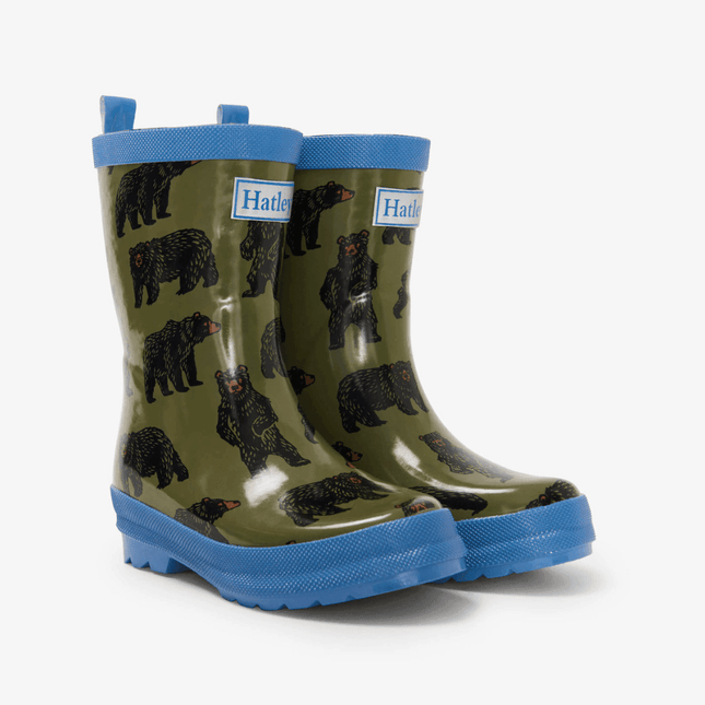 HATLEY Shiny Kids Rain Boots | Wild Bear size 5-1875027404376903680