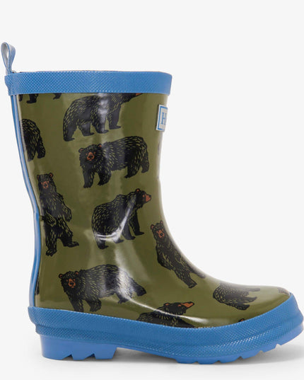 HATLEY Shiny Kids Rain Boots | Wild Bear size 6-1875027404540481536