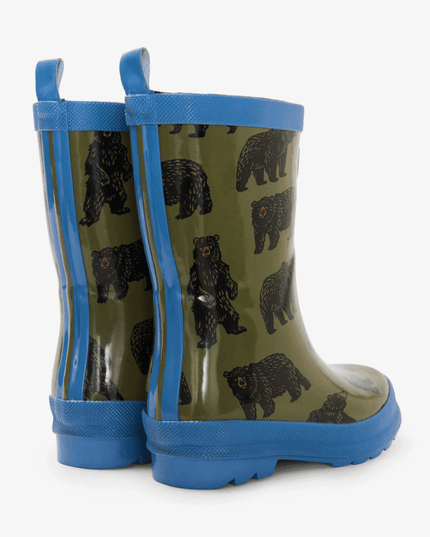 HATLEY Shiny Kids Rain Boots | Wild Bear size 8-1875027404674699264