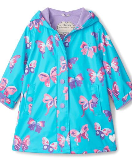 HATLEY Splash Rain Jacket | Doodle Butterflies Size 2-1875027422227861504