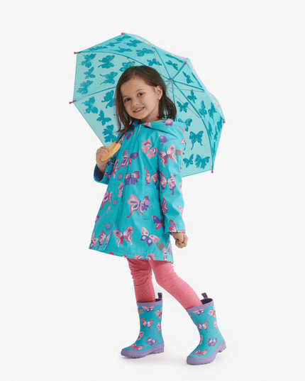 HATLEY Splash Rain Jacket | Doodle Butterflies Size 2-1875027422227861505
