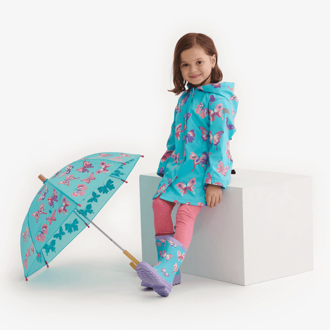 HATLEY Splash Rain Jacket | Doodle Butterflies Size 2-1875027422227861506