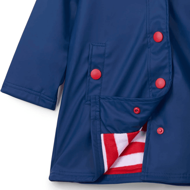 HATLEY Splash Rain Jacket | Navy & Red Size 4-1875027409355542530