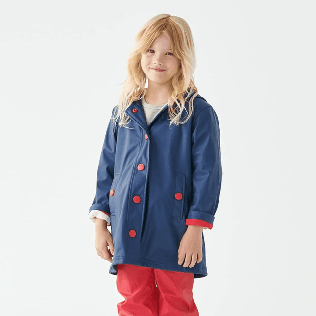 HATLEY Splash Rain Jacket | Navy & Red Size 4-1875027409355542531