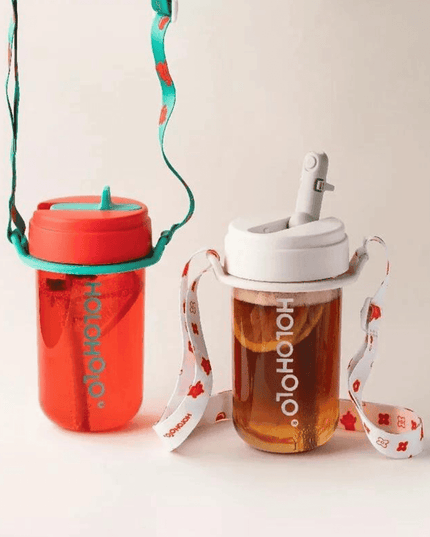 HOLOHOLO Heat-Resistant Reusable Coffee Cup Red 450ml-1875027421720350722