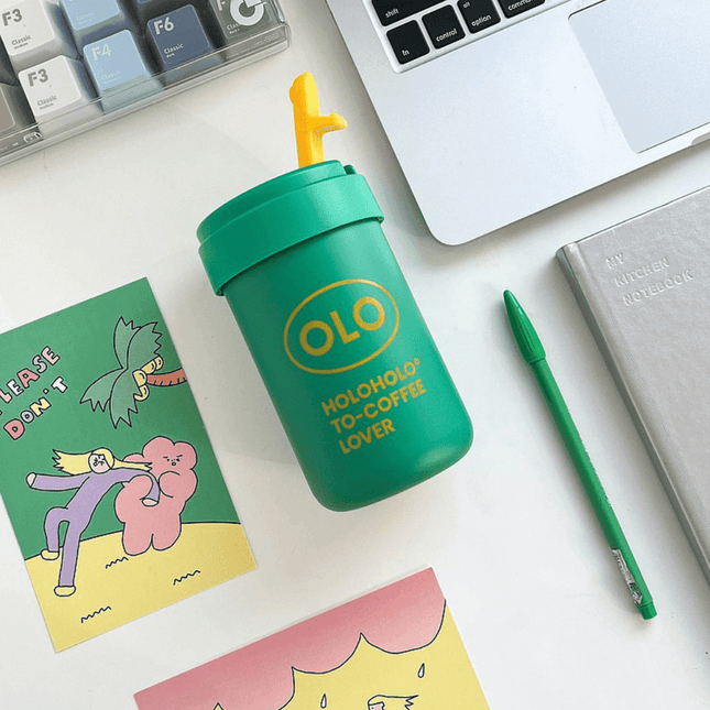 HOLOHOLO Thermo Coffee Cup 380Ml Green-1875027518243868675