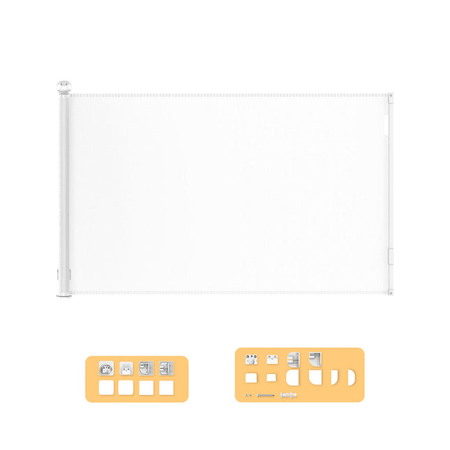 BoPeep Retractable Baby Safety Gates 300cm White 300 cm-1864184339819008000