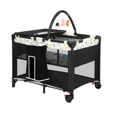 BoPeep Baby Cot Bed Crib Portable Bassinet Black-1864184323079540736