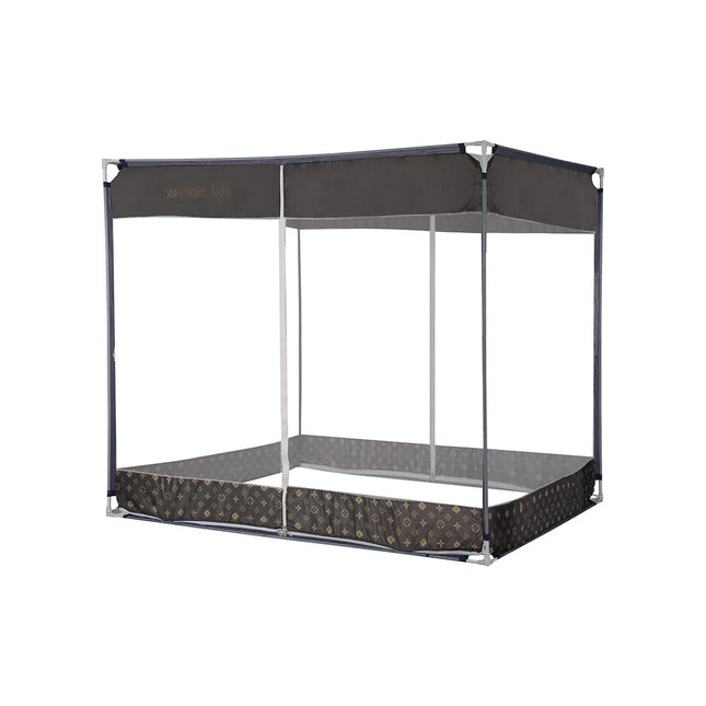 Dreamz Mosquito Bed Nets Foldable Canopy Square Grey-1864184403626954752