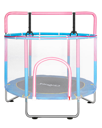 Centra 55" Kids Trampoline Rebounder Pink-1894516810066300928