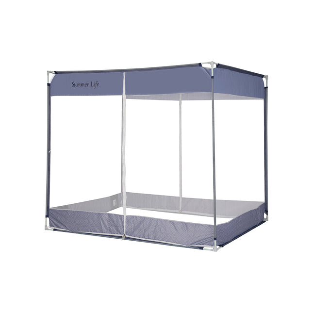 Dreamz Mosquito Bed Nets Foldable Canopy Square Blue-1864184403127832576