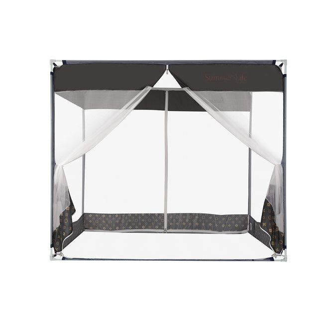 Dreamz Mosquito Bed Nets Foldable Canopy Square Grey-1864184403626954753