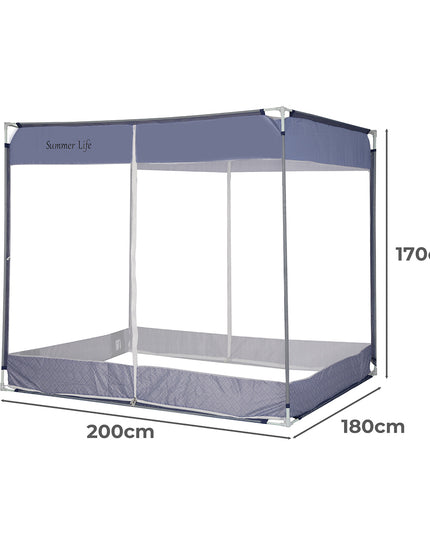 Dreamz Mosquito Bed Nets Foldable Canopy Square Blue-1864184403127832578