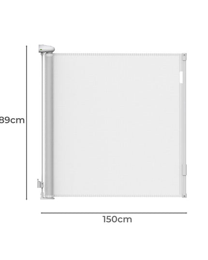 BoPeep Retractable Baby Safety Gates 150cm White 150 cm-1864184339508629506