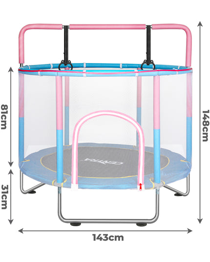 Centra 55" Kids Trampoline Rebounder Pink-1894516810066300930