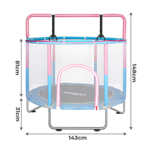 Centra 55" Kids Trampoline Rebounder Pink-1894516810066300930