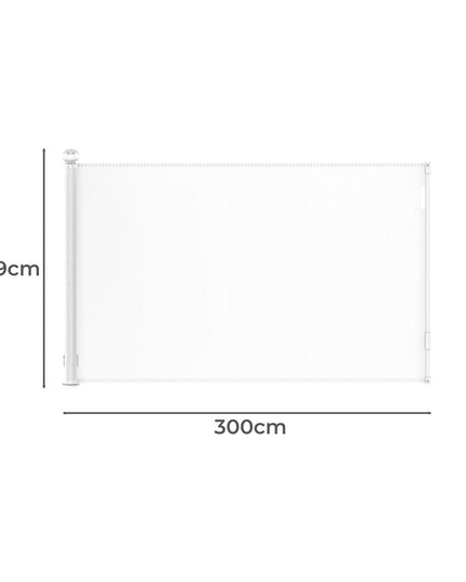 BoPeep Retractable Baby Safety Gates 300cm White 300 cm-1864184339819008002