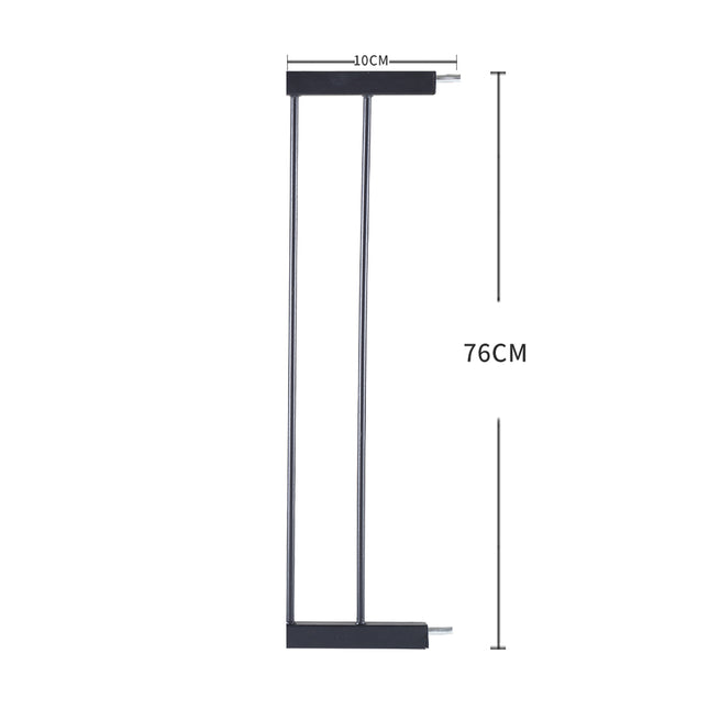Levede Baby Safety Gate Adjustable Pet Black 10cm Extension-1864183161085366274
