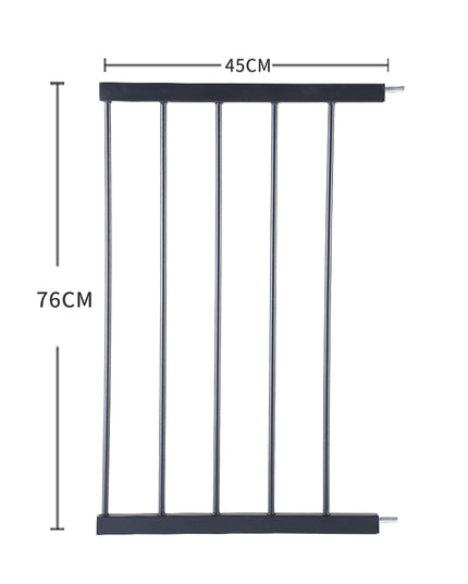 Levede Baby Safety Gate Adjustable Pet Black 45cm Extension-1864183162020696066