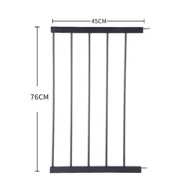 Levede Baby Safety Gate Adjustable Pet Black 45cm Extension-1864183162020696066
