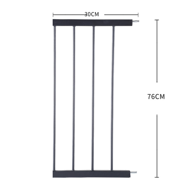 Levede Baby Safety Gate Adjustable Pet Black 30cm Extension-1864183161701928962