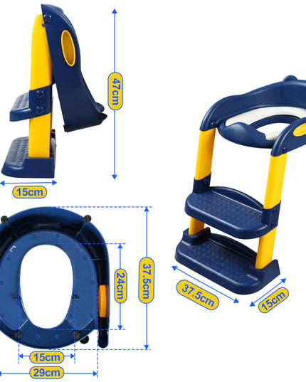 BoPeep Kids Toilet Ladder Blue-1864184338787209218