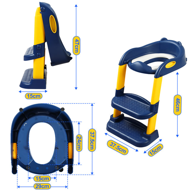 BoPeep Kids Toilet Ladder Blue-1864184338787209218