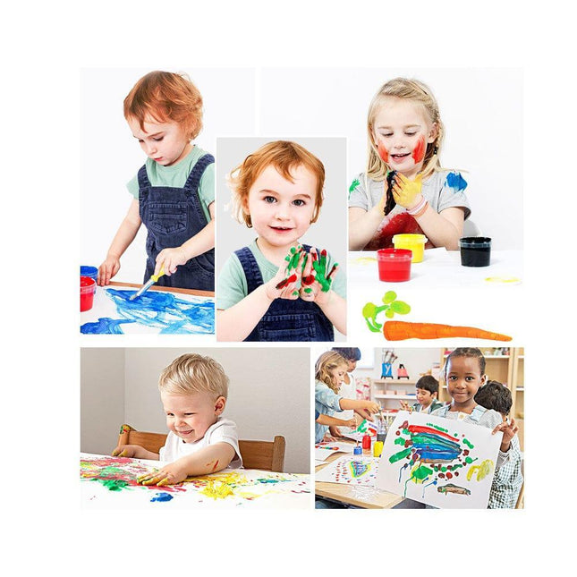 Jar Melo Finger Paint - 12 Colours Craft Kit-1875027510174027777