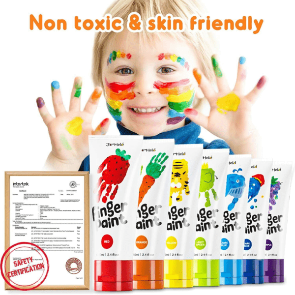 Jar Melo Finger Paint - 12 Colours Craft Kit-1875027510174027778