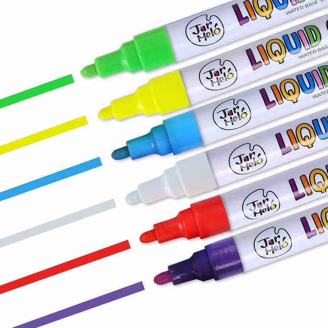 Jar Melo Liquid Chalk Markers- 6 Colours-1875027417068867585