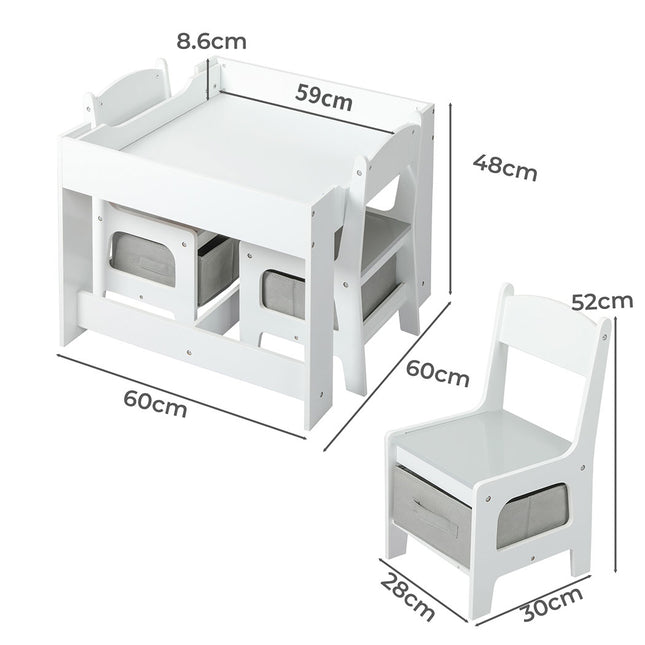 BoPeep Kids Table and Chairs Set Storage-1864184317643722754