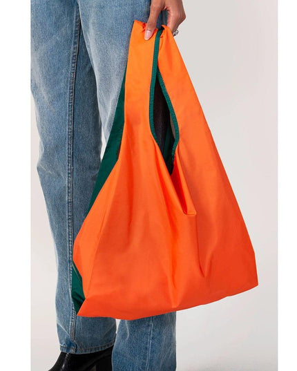 KIND BAG Reusable Bag - Medium| Bicolour Green & Orange-1875027451738984452