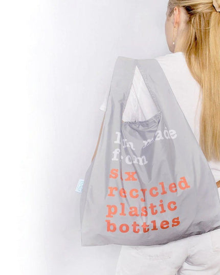 KIND BAG Reusable Bag - Medium| Recycle Grey & Coral-1875027453186019332