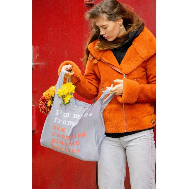 KIND BAG Reusable Bag - Medium| Recycle Grey & Coral-1875027453186019333