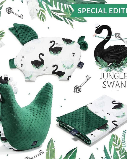La Millou Light Blanket Large 110*140cm JUNGLE SWAN | Green-1875027394419625985