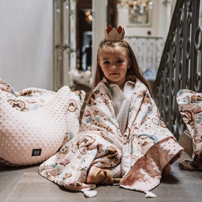 La Millou Light Blanket with Fringe - Fly Me To The Moon Nude-1875027394025361409