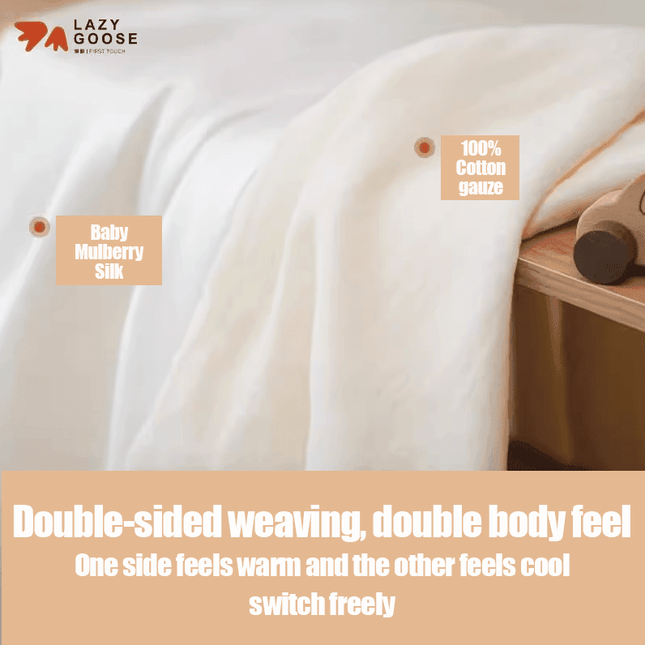 Lazy Goose Baby Mulberry Silk Blanket 110*140 cm-1875027387578716164