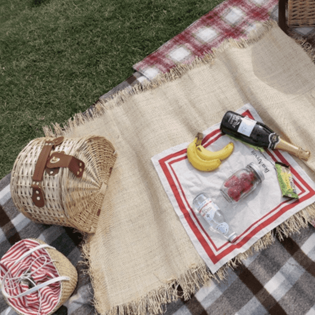 Little Dayz Boutique British Plaid Style Picnic Mat Medium 150*100 Red-1875027395522727938