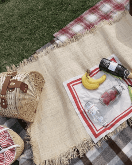 Little Dayz Boutique British Plaid Style Picnic Mat Medium 150*100 Brown-1875027390384705538