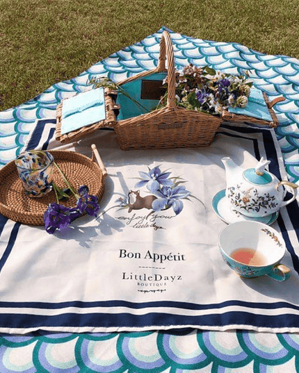 Little Dayz Boutique Emerald Cotton Picnic Mat 195*145-1875027392108564481