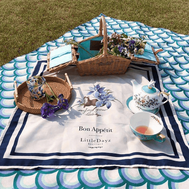 Little Dayz Boutique Emerald Cotton Picnic Mat 195*145-1875027392108564481