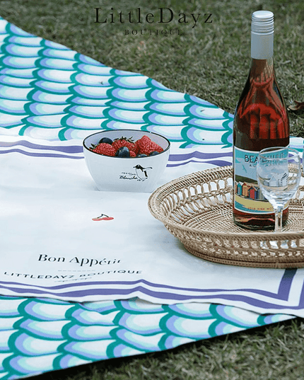 Little Dayz Boutique Emerald Cotton Picnic Mat 195*145-1875027392108564482