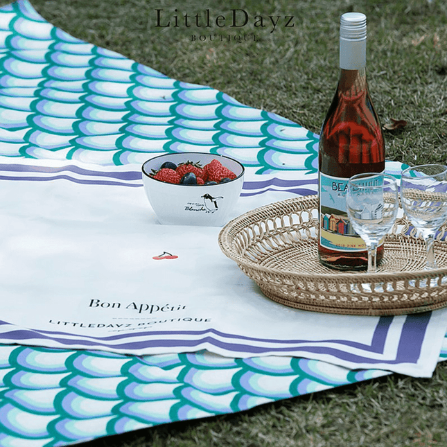 Little Dayz Boutique Emerald Cotton Picnic Mat 195*145-1875027392108564482