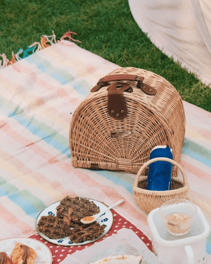 Little Dayz Boutique  Semi Round Picnic Basket-1875027390237904901