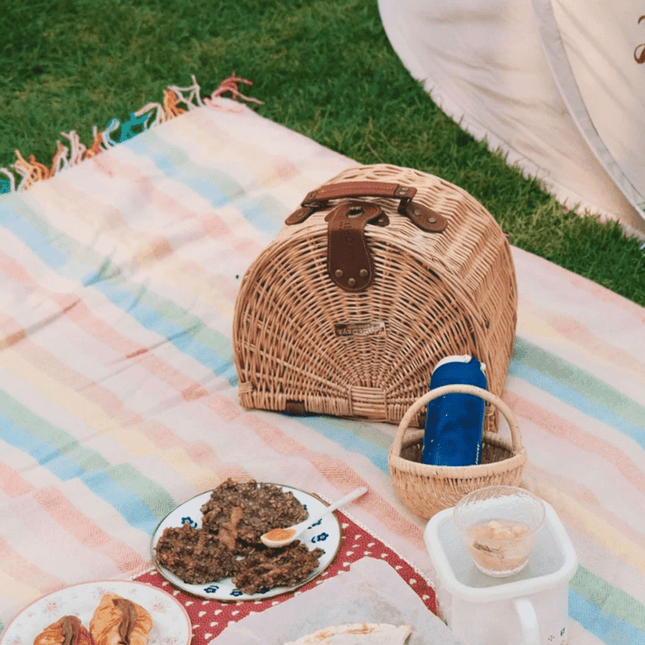 Little Dayz Boutique  Semi Round Picnic Basket-1875027390237904901