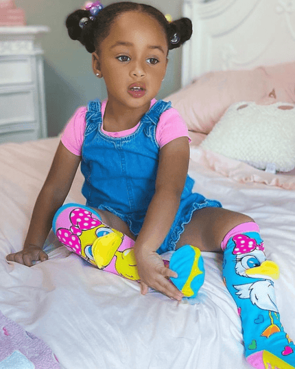 MADMIA Fluffy Duck Socks With Bill Toddler Ages 3 - 5-1875027467618619393