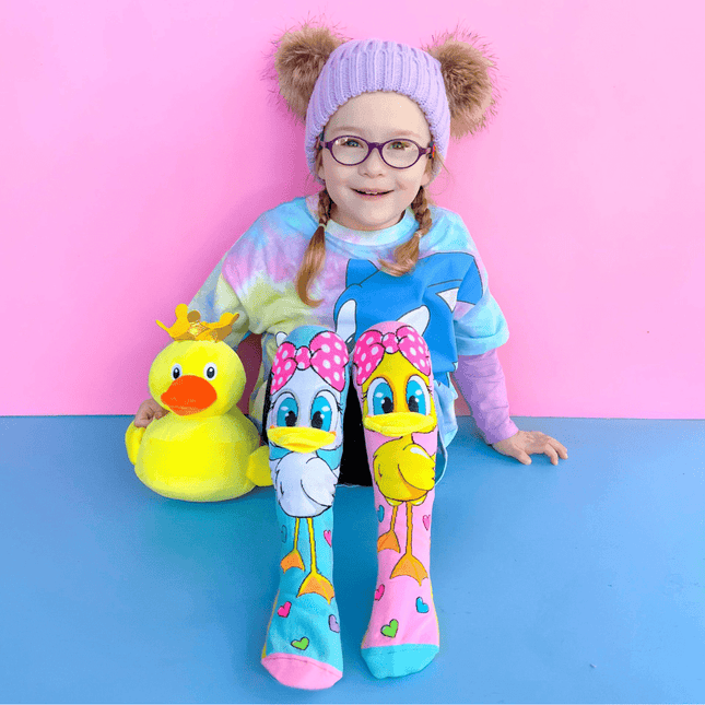 MADMIA Fluffy Duck Socks With Bill Toddler Ages 3 - 5-1875027467618619396