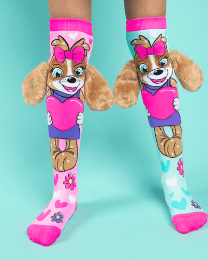 MADMIA Puppy Love Socks With Ears Toddler Ages 3 - 5-1875027467194994688